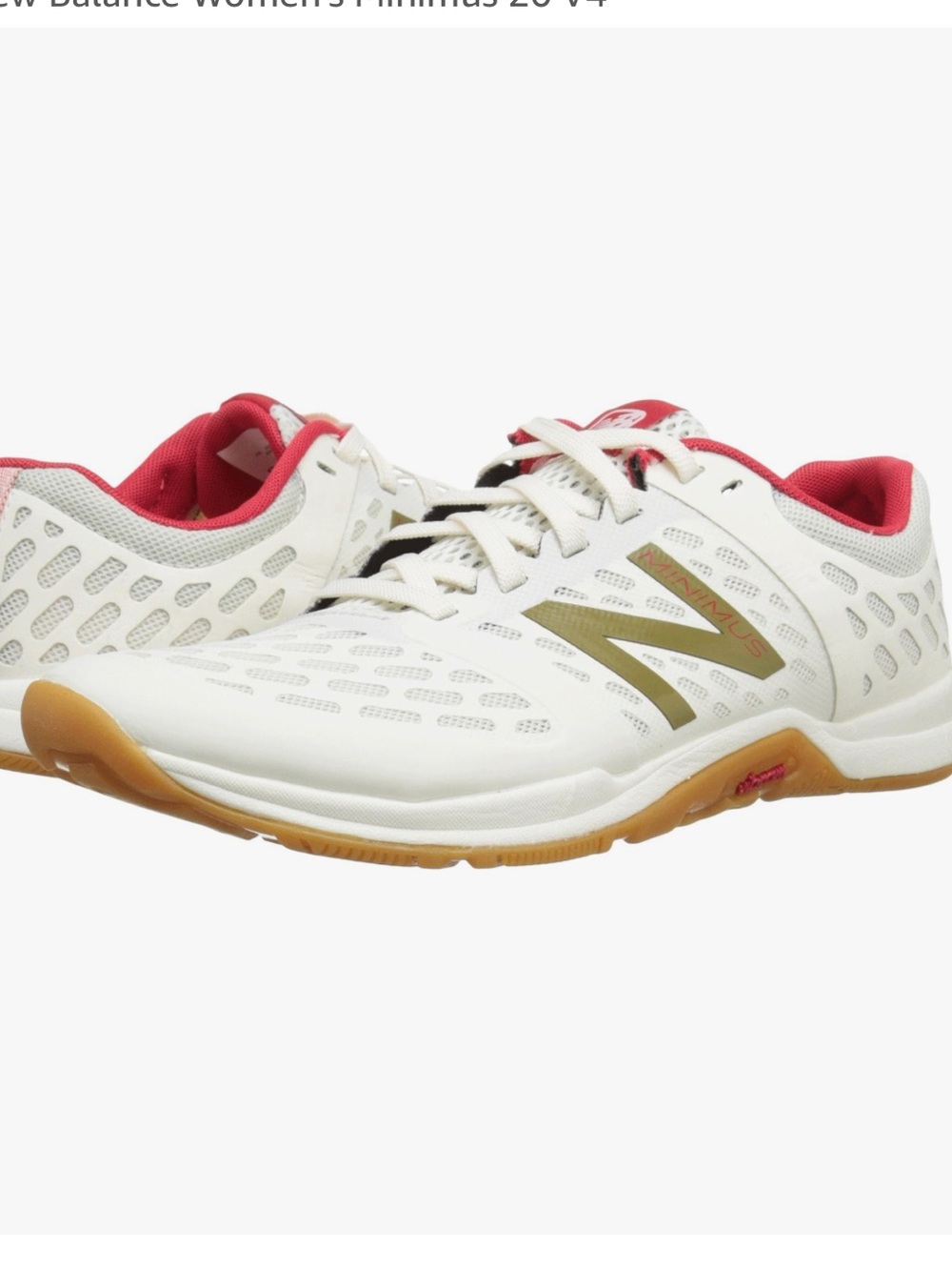 New Balance Women's Training Shoe - White/Gold/Red